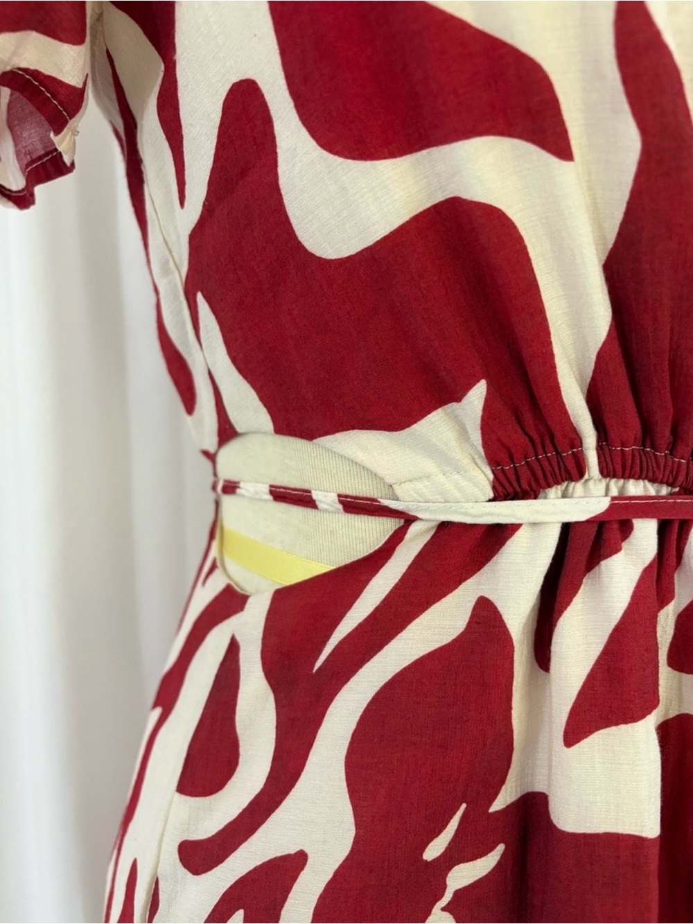 Mango Red and White Short Sleeve Mini Dress - Picture 3 of 8